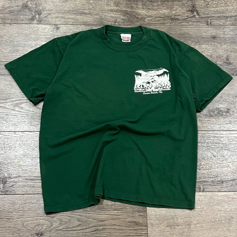Vintage 80s Ron Jon Surf Shop Cocoa Beach Florida Tee Shirt Made in USA Men's XL
